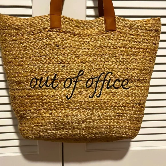 Ballard designs shop jute tote bag